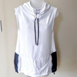 Fabletics White Sleeveless Hoodie
